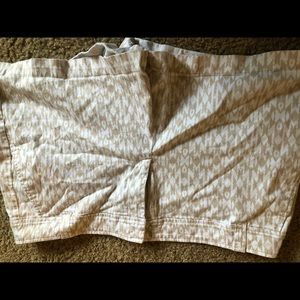 New York and company cream and white shorts